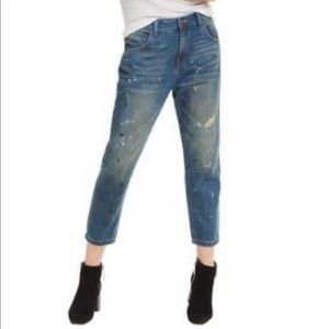 WILDFOX Blue Crop High Rise Jeans NEW